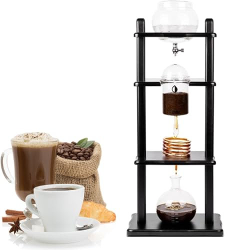 SFSLBFB Cafetera Vertical de Goteo Lento para café frío, cafetera de Goteo frío, Torre de café frío, cafetera de Goteo frío, Torre de café Helado, se Puede Usar en casa o en cafeterías.