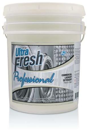 Ultra Fresh® Professional™ Commercial Laundry Detergent, Free & Clear, 5 Gal – Liquid with Easy Dispensing Pump for All Machine Types, up to 640 Loads