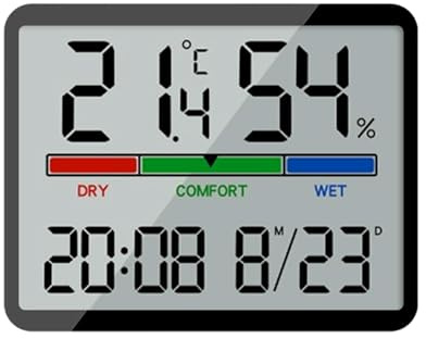 Misuratore Umidità Della Temperatura Con Data Visualizzazione Della Data Monitor Per I Per La Casa Test LCD Interni Termometri Tabella Desktop Temperatura