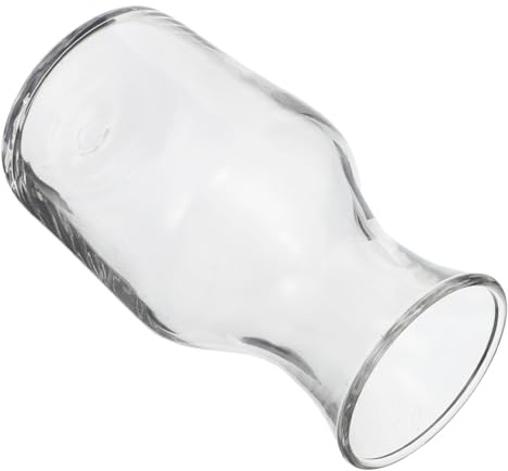 Baluue Piccola Caraffa per Vino in Vetro Trasparente Decanter Singola Porzione Bocca Piatta Mini Caraffa per Vino Personale Facile da Versare e Pulire