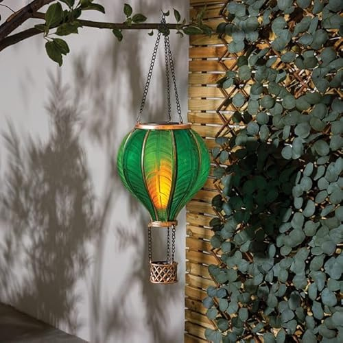 Extra Large Hot Air Balloon Solar Flame Effect Light Garden Hanging Decoration H85 x 29cm ( One Selection At Random )