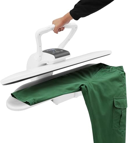 DAHAD Presse à repasser, 2200 W, chauffage rapide, 5 modes pour tissus, grande surface de repassage, arrêt automatique, pour la maison et le commerce