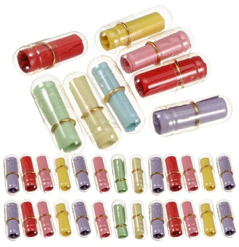 Mini Botella de Deseos 50 Piezas de Plástico Transparente | Papel en Blanco Incluido, Uso en Party Favor y Scrap-booking, Adecuado para Boda y Obsequios Color Aleatorio