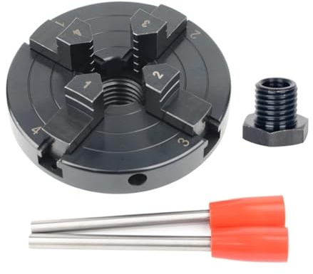 Mandrino for tornio for legno autocentrante da 4 pollici a griffe 1x8 TPI/M33 Utensili for tornitura(M18x2.5mm)