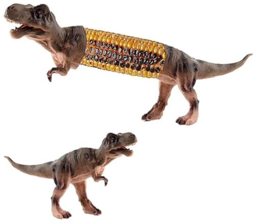Ameble Porta pannocchie a Forma di Dinosauro in Acciaio Inossidabile, Divertenti Porta pannocchie a Forma di T Rex per Barbecue e pasti quotidiani, Marroni, di d