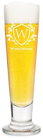 Leonardo Bierglas mit individueller Gravur - Wappen - Pilsglas 0,3 L