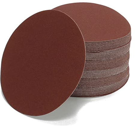 Woltersberger® 50 pièces Disques Abrasifs Rouge │ sans trou │ Ø 150 mm │ grain 400 │ pour ponceuses orbitales aléatoires │ feuilles abrasives │ papier de verre