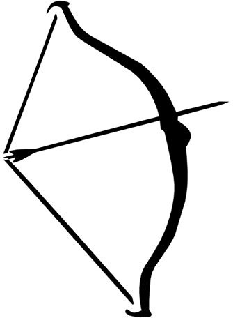 Bogensport Aufkleber Bogenschießen Auto Aufkleber in 10cm, 15cm, 20cm oder 25cm Größe (40/6) (Silbergrau Glanz, 10cm)