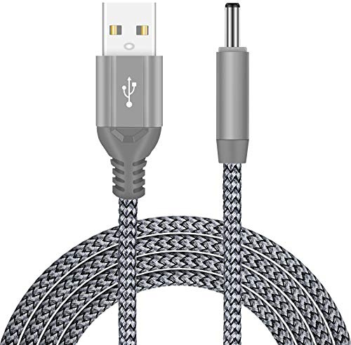 USB to DC Barrel Cavo USB A to DC 1m 1.35x3.5mm Cavo Adattatore Nylon | Alimentazione Cavo 5V Nylon USB DC Barrel JACK 5V Caricatore Compatibile con Foreo Luna/Luna 2 / Mini/Mini 2 / Go/Luxe/Luna 3