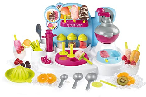 Smoby Chef Eis-Fabrik - Eismaschine für Kinder mit Zubehör (ohne Zutaten) - Küchengerät zur Herstellung & Dekoration von Eiscreme - ab 5 Jahren