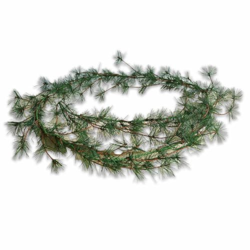 Loberon Girlande 2er Set Bohicon, grün | echt wirkende Tannennadeln, Festdekoration, Weihnachtsdekoration, Weihnachten, Eisen, PVC