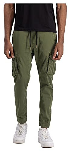 Alpha Industries Cotton Twill Jogger Freizeithose für Herren Dark Olive