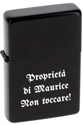 Encendedor Negro Tipo tormenta Personalizado con Grabado – Grabado de Texto en mechero Recargable a Gasolina – Accesorio práctico y Original como Regalo para Hombre
