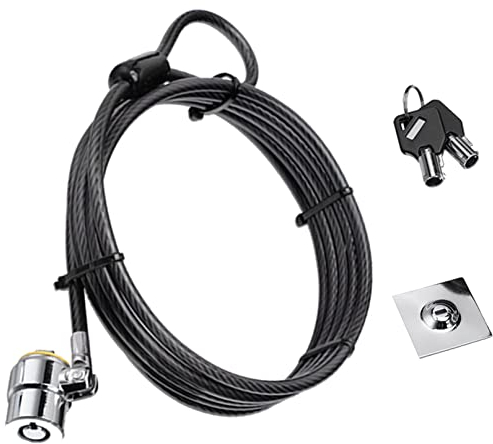 Verrou antivol universel pour ordinateur portable, tablette, matériel de bureau avec fil de verrouillage, pour ordinateur portable, tablette, matériel de bureau