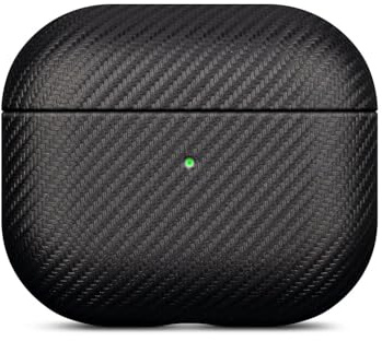 Haobobro [Karbonfaser Textur] AirPods 3 Hülle Case - Handgefertigt AirPods Pro 3. Generation Hülle Cover - Stoßdämpfende Schutzhülle mit Premium Finish - AirPods 3 Schwarz Tasche