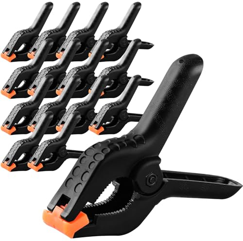NEWREACH 15 Stück Poolabdeckungs-Clips, 11,9 cm Federklemmen für Holzbearbeitung, Ballonbogen-Clips, strapazierfähig, große Federklammern, Kunststoff-Klemmen-Set für Bastelhintergrund, Ständer,