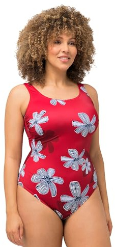 Ulla Popken, Damen, große Größen, Badeanzug Alice, Softline, Blütenregen