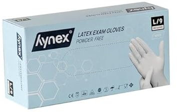 Hynex Guanti in lattice taglia L bianco senza polvere - 5,0 g MD - 100 / scatola