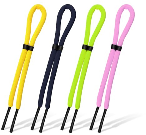 XIHIRCD 4stk Brillenband Schwimmfähig, 66 cm Verstellbarer Sonnenbrillenhalter Anti-Verlust-Brillenband für Wassersport Bootfahren Kajakfahren Surfen Männer und Frauen(Gelb, Grün, Rosa, Dunkelblau)