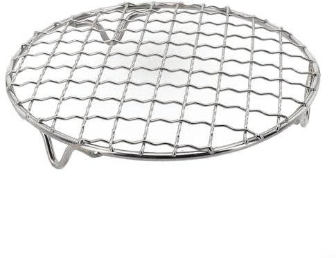 Gettimore Edelstahl-Grillrost, runde Grillroste mit Beinen, Ersatz-Grillroste für verschiedene Herde (35 cm)