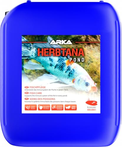 Soin pour Poissons de Bassin 5000 ML - Herbtana Booster aux Herbes | booster aux herbes, soutient l'immunité, vitalité et santé des poissons, biologique, naturel, bassin de jardin, bassin à koïs