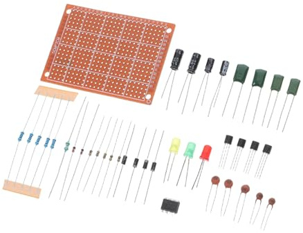 Healifty Soldering Practice Component Kit Electronics Beginner Breadboard Wiring Set for Electronics Enthusiasts DIY Learning and Assembly Activities