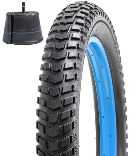 20x3.0 Pneumatico per bicicletta 76-406, pneumatico da 20 pollici Alta qualità pieghevole e 20 pollici camera d'aria valvola Schrader 32mm, per 20 x 3.0 montagna/strada bicicletta pneumatico (Uno)