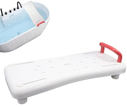 Sedile da doccia seduto per anziani, vasca da bagno sospesa, design antiscivolo, fornisce maggiore stabilità durante il bagno con braccioli, ideale per anziani disabili difficoltà mestruali