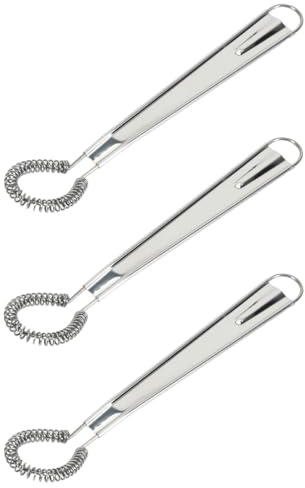 3 Pcs Stainless Steel Hand Beaters Spring Coil Wire Egg Beate Whisk Blender Handheld for Coffee Creamy Sauce Milk Mixing Kitchen Tool