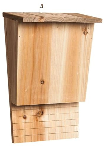 Casas de murciélagos - Cajas de murciélagos de Madera Maciza, Refugio de Animales Macizo, casa de murciélagos Grande con Techo, Soportes de protección Natural para Animales Salvajes al Aire Libre
