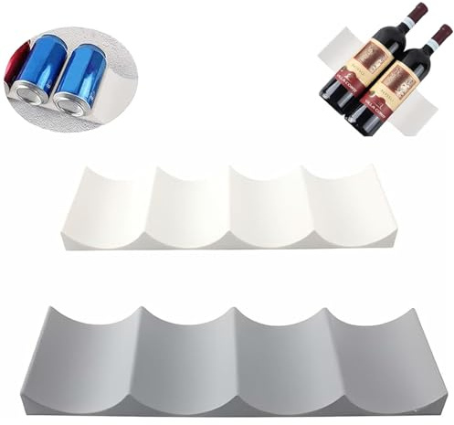 Ceeyoll 2 Pezzi Porta Bottiglie Frigorifero,Portabottigli impilabile, Portabottigli Frigo Per Cucina, Portabottiglie per frigorifero per l'organizzazione del vino e la conservazione del frigorifero.