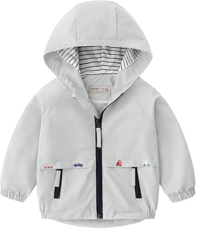 Volunboy Bébé Garçon Veste à Capuche, Enfant Poche Zippée Automne Blousons Manteau