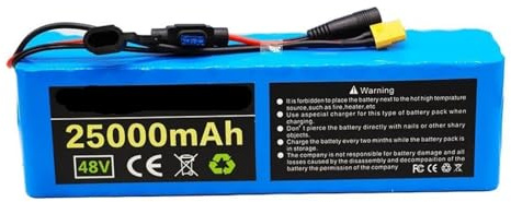 48V 25AH E-Bike-Lithium-Akkupack 13S3P Lithium-Ionen-Akku Für Elektrofahrrad Integrierte Schutzplatine Lithium-Batterie Für Roller Mit 54.6V 2A Ladegerät XT60
