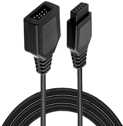 DUSTEWQ 9-pin controller extension cable wired video game controller game board extension cable compatible with sega Genesis mini 2, compatible with AV 621 HD 620 HD 821 NES classic retro game(6FT)
