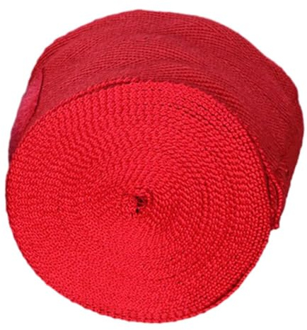 rongweiwang Vendas de Boxeo para Adultos y niños, muñequeras para Taekwondo, Muay Thai y Kickboxing, Color Negro , Rojo , 5m