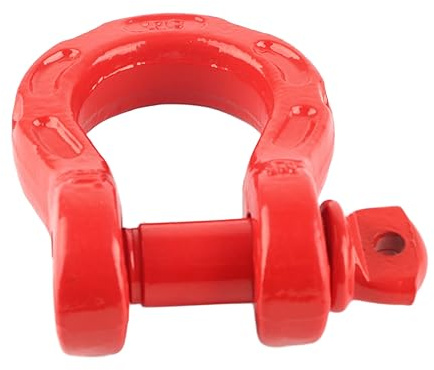 RASTKY DShackle with 8T Load Capacity & 32T Breaking Strength, 7/8in Pin ForVehicle Recovery and Emergency Towing - PerfectATV/UTV AndOperations (Red)