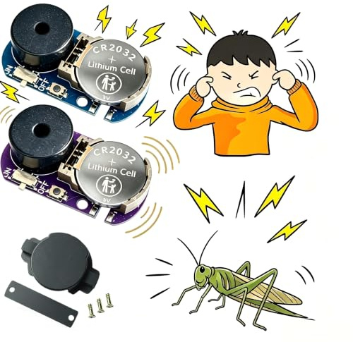 LUKIUP 2 pezzi Mini Cricket Noise Maker Prank, grill, silenziatore con 20 suoni divertenti, scherzi divertenti, gadget per feste a casa