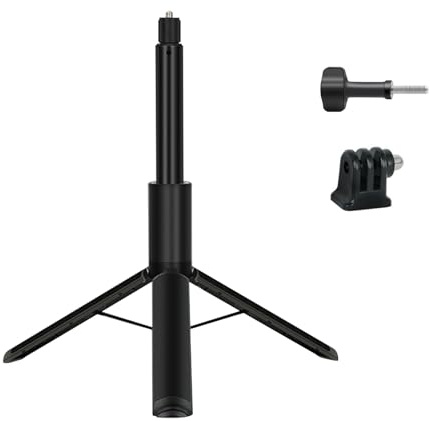 Asixxsix Trépied de Caméra d'action, Perche à Selfie 2 en 1 avec Monopode Extensible pour Caméra 360 X5 X4 X3, Support Pliable en Alliage d'aluminium à 7 Sections, Trépied Portable de 10 à 48 Pouces