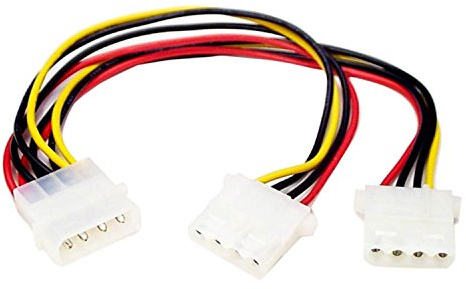 StarTech.Com PYO2L 4-polig Molex Stecker Y-Kabel | IDE Stromkabel, Molex Splitter, Für Festplatten