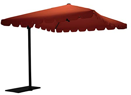 Maffei Art 87q Allegro, Parasol deporté carré cm 250x250, Tissu TexMa, Made in Italy. Couleur terrecuite