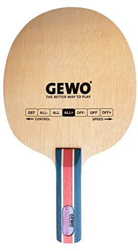 GEWO Allround Classic Tischtennisholz – 5-lagig, kontrolliert & gefühlvoll – Für Variable Topspin- & Konterspieler – ca. 80 g – Tempo 84, Kontrolle 90