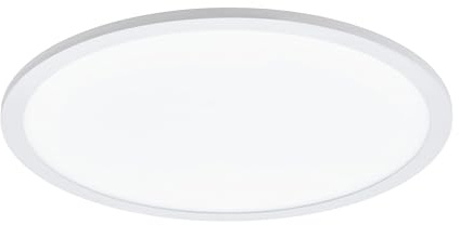 EGLO connect LED Deckenleuchte SARSINA-C Panel, Smart Home Deckenlampe | Material: Aluminium, Kunststoff, Farbe: Weiß, Ø 45 cm, inkl. Fernbedienung, dimmbar, Weißtöne und Farben einstellbar