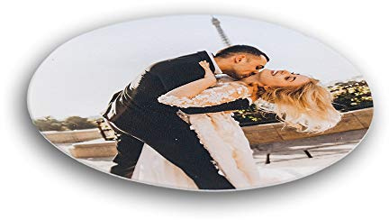 LOOXIS Personalisiertes essbares Foto & Text, selbst gestalten – 16 cm Durchmesser, Tortenaufleger, Zuckerbild, Fondant-Papier, versch. Größen – Kindergeburtstag, Taufe, Hochzeit – Rund 16 cm Ø
