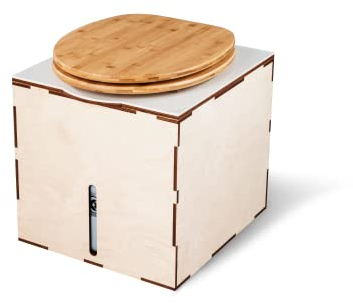 Kildwick EasyLoo Trenntoilette/Trockentoilette mit Lüfter 5V weiß Links - montiert