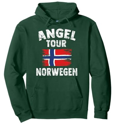 NORWEGEN Angel Tour - Geschenk für Angler Pullover Hoodie
