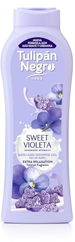 Tulipán Negro - gel de Baño Nutritivo e Hidratante Sweet Violeta 650 ml, Extra Relajación e Intenso Aroma