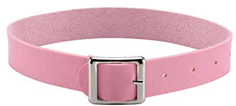 Eigso Vintage Retro Kragen Choker Halsband für Frauen Stachelknopfverschluss verstellbar (Pink)