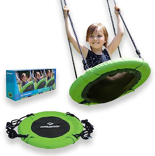Schildkröt Nestschaukel 60cm, kompakte Größe, Bequeme und geschlossene Sitzfläche, ideal für den Außen- und Innenbereich, Gartenschaukel bis 150kg Belastbarkeit