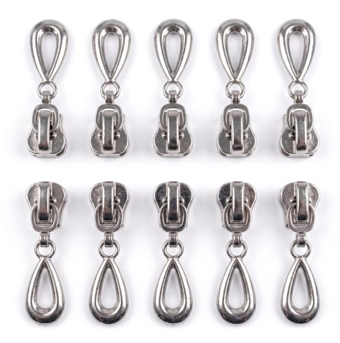 10 Reißverschluss Zipper 5mm Tropfenform Schieber Farbwahl Profilreißverschluss