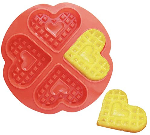 TTOA Heart Silicone Waffle Mould | Non Stick Cake Mould